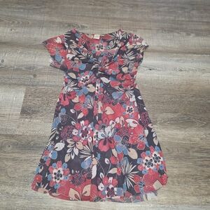 Vintage Sweet Pea Mesh Wrap Top Blouse Fairy Style Size S Short Sleeve Pink Y2K